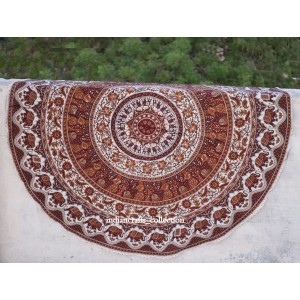 Round Mandala Hippie Elephant  Indian Tapestry Beach Picnic Throw Towel yoga Mat   263879930975